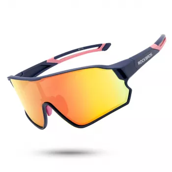Ochelari de ciclism polarizați Rockbros 10134PL - albastru-roz