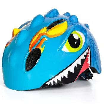 Cască de bicicletă pentru copii Wozinsky, motiv dragon, ușoară, 50-54 cm, albastră