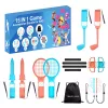 Set de accesorii de familie 15 în 1 HURTEL pentru consola Nintendo Switch 2 - portocaliu și albastru