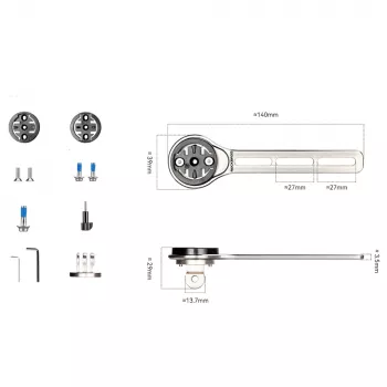 ROCKBROS FK-307T Suport computer bicicletă din aliaj de titan, titan