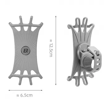 Suport de ghidon pentru telefon din aliaj de aluminiu ROCKBROS LF436 - gri