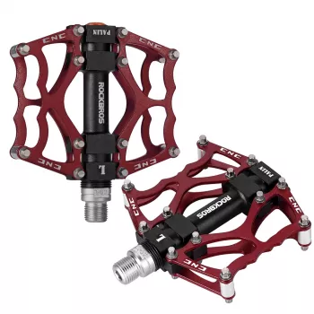 ROCKBROS JT201012LR 2010-12L Pedale platformă bicicletă din aluminiu - roșu