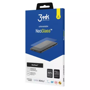 Protecție ecran din sticlă hibridă 3MK NeoGlass pentru Samsung Galaxy A22 4G - Negru
