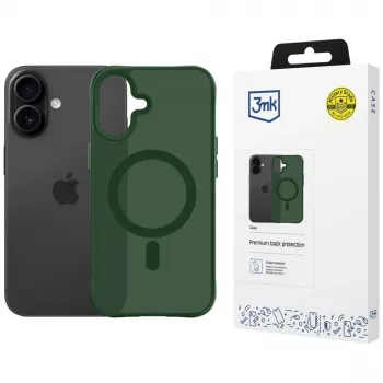 3MK Smoke MagCase pentru Apple iPhone 17 - Husă MagSafe verde translucidă cu protecție la cădere de nivel militar