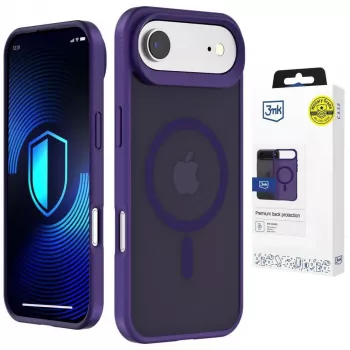 3MK Smoke MagCase Violet pentru Apple iPhone 15 Pro Max – Capac spate MagSafe translucid