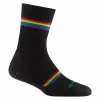 Șosete Darn Tough Prism Micro Crew Lightweight Cushion pentru damă - negru