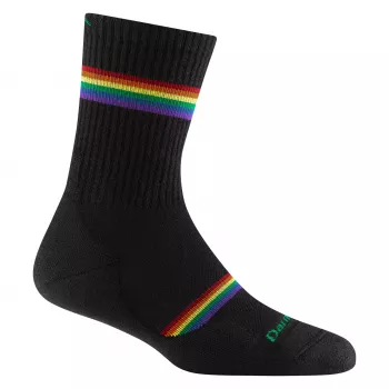 Șosete Darn Tough Prism Micro Crew Lightweight Cushion pentru damă - negru
