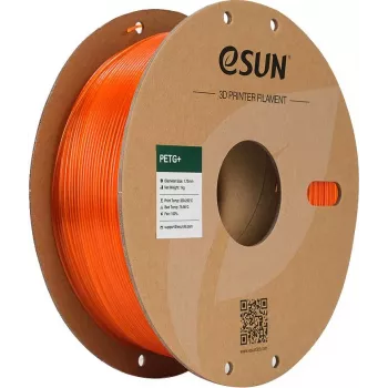 Filament eSUN PETG+ 1,75 mm portocaliu transparent 1 kg bobină de hârtie