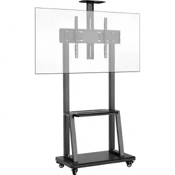 Stand mobil TV MOZOS 1700 pentru televizoare și monitoare de 32-70 inch, VESA până la 600x400, reglabil pe înălțime, negru