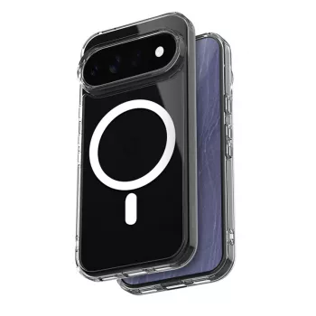 Husă magnetică transparentă Crong Hybrid Clear pentru Google Pixel 11 - compatibilă MagSafe, transparentă