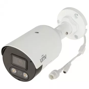Cameră IP UNIVIEW IPC2124SB-ADF28KMC-I1 4MP cu descurajare activă, obiectiv fix 2,8mm, IP67, PoE