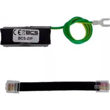 BCS-ZIP Protector la supratensiune Ethernet pentru PoE și LAN Gigabit – până la 90 W, 2 kA, carcasă din aluminiu