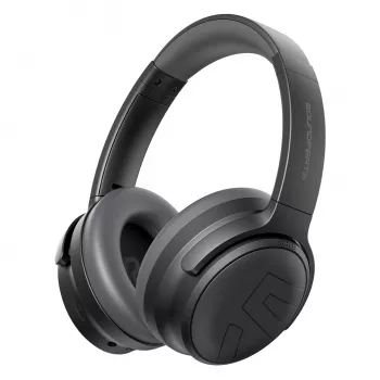 Soundpeats Space Pro Căști wireless over-ear cu ANC hibrid, LDAC, baterie 61h - Negru