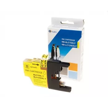 Cartuș de cerneală compatibil G&G Ninestar pentru Brother LC-1240Y galben