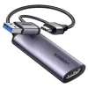 Card de captură video HDMI la USB Ugreen CM629 2K 30Hz, gri spațial