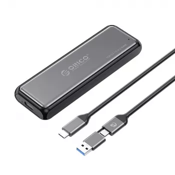 Carcasă SSD Orico DDM2-C3-G2 M.2 NVMe USB-A USB-C 3.2 10Gb/s gri