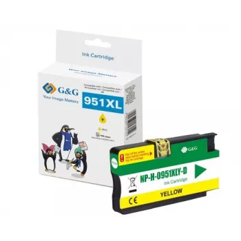 Cartuș de cerneală galben G&G Ninestar compatibil cu HP 951XL (CN048AE) High Yield