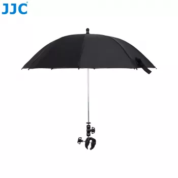 Umbrelă de ploaie pentru cameră JJC cu suport Super Clamp, cleme 63 mm, filete 1/4 inch & 3/8 inch, negru