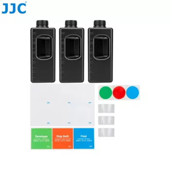 Sticle de stocare substanțe chimice HDPE de 1L JJC, pachet de 3, pentru fotografie de cameră obscură