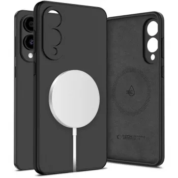 Tech-Protect Liquid Silicone MagSafe Husă pentru Samsung Galaxy S25 Edge, Negru