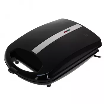 Adler AD 3078 Sandwich maker pentru 4 sandvișuri, 1800 W, plăci antiaderente, depozitare verticală, 2 lumini indicatoare, negru (AD 3078)