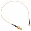 Cablu coaxial pigtail MikroTik ACMMCXRPSMA 0,26 m MMCX la RP-SMA tată, 50 Ohm, RG178, negru