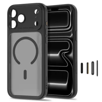 Husă MagSafe TECH-PROTECT MagPeak pentru iPhone 17 Pro Max / 18 Pro Max neagră mat