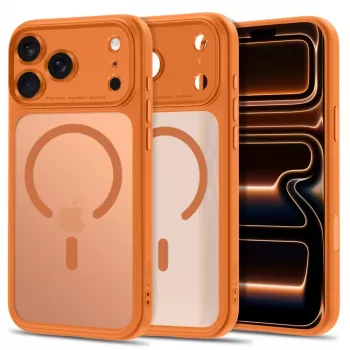 Husă TECH-PROTECT MagPeak MagSafe pentru iPhone 17 Pro / 18 Pro - Cosmic Orange mat