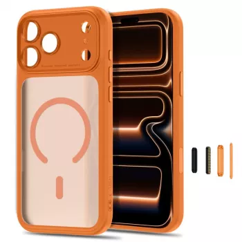 Husă TECH-PROTECT MagPeak MagSafe pentru iPhone 17 Pro / 18 Pro - Cosmic Orange mat