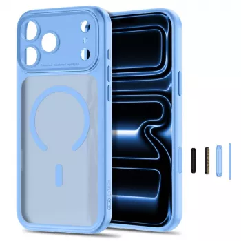 TECH-PROTECT MagPeak Husă MagSafe pentru iPhone 17 Pro Max / 18 Pro Max, Albastru deschis mat