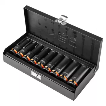 NEO TOOLS Impact Sockets 1/2 inch Drive, E10-E24 External Torx, Set of 9, CrMo