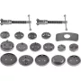 Set de scule manuale NEO TOOLS cu 18 piese pentru retragerea pistoanelor etrierului de frână, cu valiză