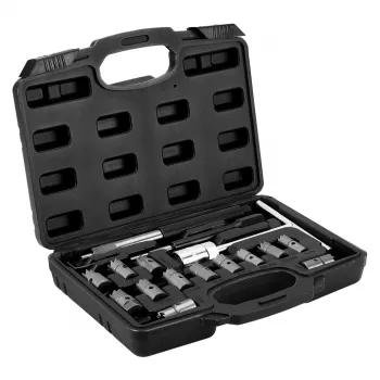 Set de 17 freze pentru curățarea scaunului injectorului NEO TOOLS 11-885 pentru motoare diesel