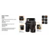 Pantaloni scurți de lucru HD NEO TOOLS cu buzunare detașabile, mărimea LD/54, ebony