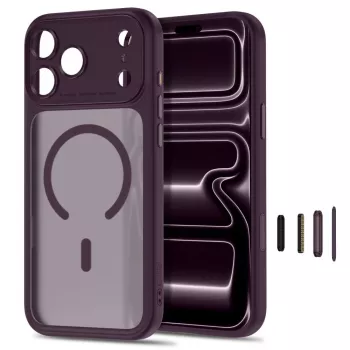 Husă Tech-Protect MagPeak MagSafe pentru iPhone 17 Pro Max / 18 Pro Max - vișiniu închis mat