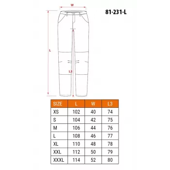 NEO TOOLS 81-231-L Protective Trousers Size L Grey/Black