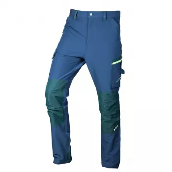 Pantaloni de lucru NEO TOOLS Mix&Match cu elastic 4-way, bleumarin-verde, mărimea S