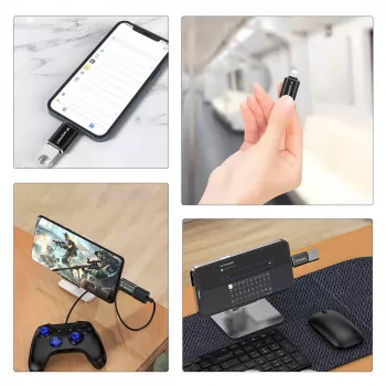 Cablu Wozinsky USB-A la Lightning 1m negru - certificat MFi, încărcare rapidă și sincronizare