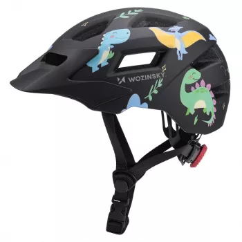 Wozinsky Kids' MTB Bike Helmet with Detachable Visor 52-56 cm - Black
