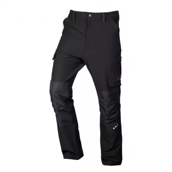 Pantaloni de lucru NEO TOOLS Mix&Match 4-Way Stretch negru-portocaliu, mărimea M