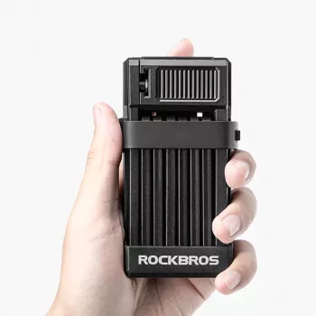 Antifurt pliabil pentru bicicletă cu cheie ROCKBROS LKXR2010, negru