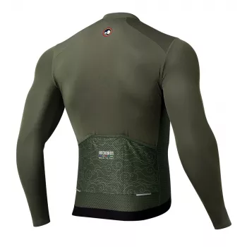 Tricou de ciclism cu mânecă lungă pentru bărbați ROAD TO SKY ROCKBROS L - verde