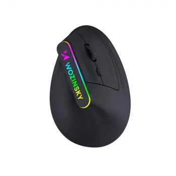 Mouse gaming wireless vertical ergonomic WOZINSKY WMG-1164, 3600 DPI, RGB, negru