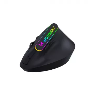 Mouse gaming wireless vertical ergonomic WOZINSKY WMG-1164, 3600 DPI, RGB, negru