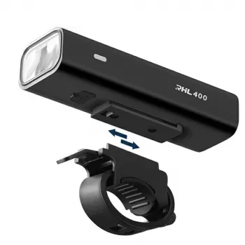 Lumină frontală pentru bicicletă ROCKBROS RHL400 400 lm USB-C negru