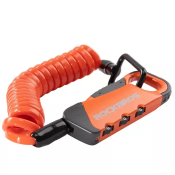Antifurt combinat pentru bicicletă ROCKBROS RBK6N, portocaliu