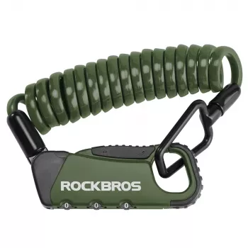 Antifurt cablu pentru bicicletă ROCKBROS RBK6N cu combinație din 4 cifre, negru, 120 cm x 12 mm