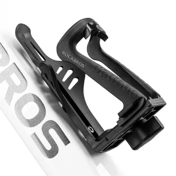 Suport bidon reglabil 2-3D pentru bicicletă și motocicletă ROCKBROS – negru