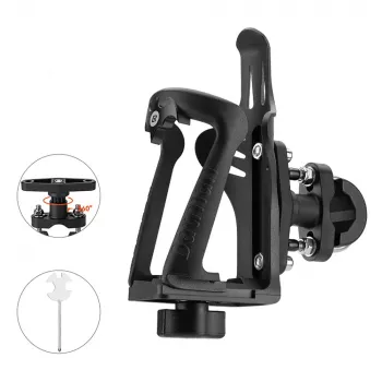 Suport bidon reglabil 2-3D pentru bicicletă și motocicletă ROCKBROS – negru