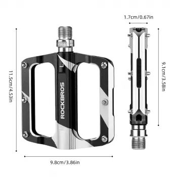 Pedale MTB din aluminiu ROCKBROS K306-BK, negru